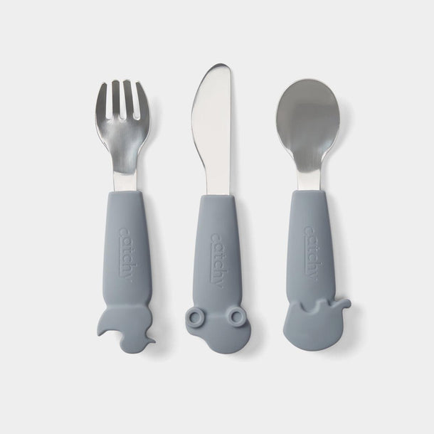 Silicone & Stainless Steel Cutlery Set - Catchy